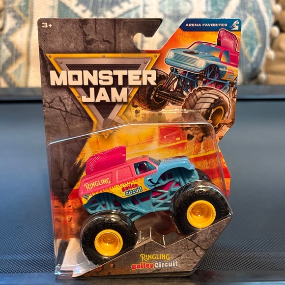 Monster Jam Other - Monster Jam Ringling Circuit Toy Truck - Blue and Pink monster jam